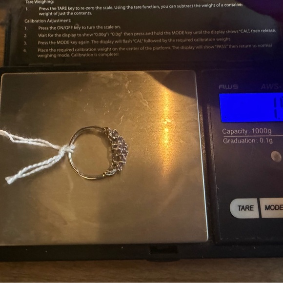 Elegant Sapphire Sterling Silver Ring - Picture 5 of 5